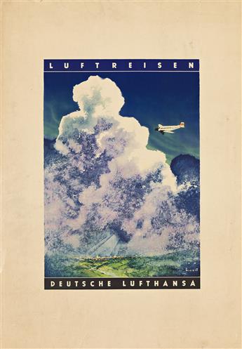 JUPP WIERTZ (1881-1939). LUFTREISEN / DEUTSCHE LUFTHANSA. 1934. 26¼x18 inches, 66¾x45¾ cm.                                                       